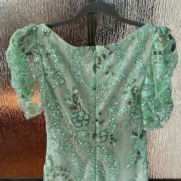 Mac Duggal 68266 Sheer Skirt Puff Sleeve Dress size 6 NWT - Picture 12 of 14